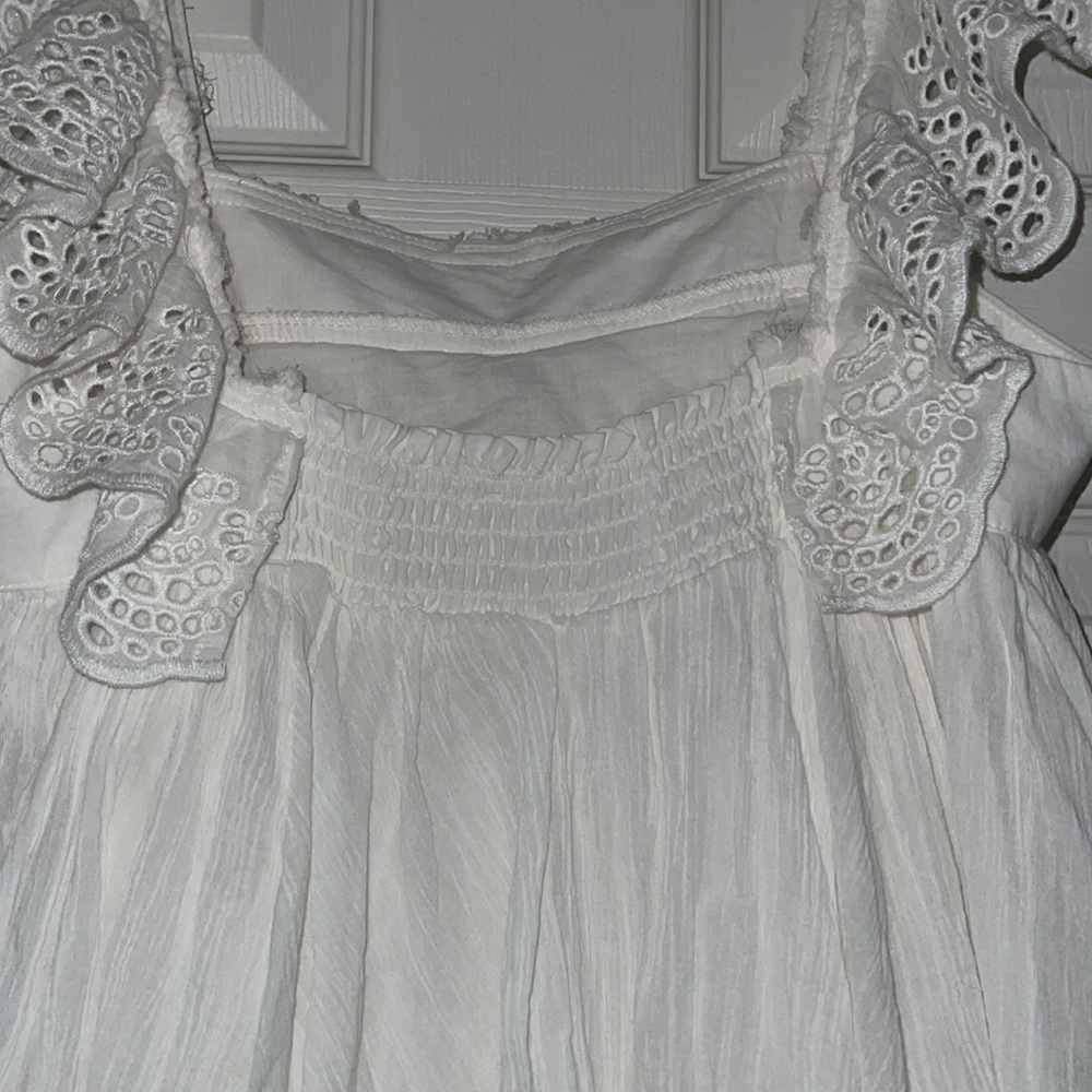 Altar'd State White Eyelet Ruffle Tank Top - Picture 5 of 11